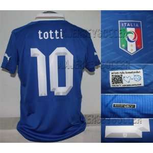  New Soccer Jersey Euro 2012 Totti # 10 Italy Home Soccer 