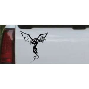 Dragon Flying Car Window Wall Laptop Decal Sticker    Black 26in X 22 