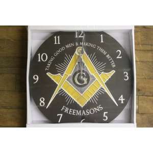  Freemason Master Mason Wall Clock Black: Home & Kitchen