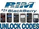 UNLOCK CODE for BLACKBERRY CURVE 8520 on O2