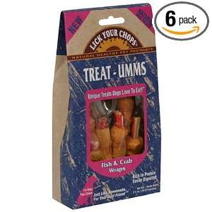 Lick Your Chops Treat umms Fish & Crab Wraps, 2.5 Ounce Boxes (Pack of 