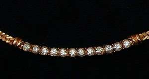 Sarah Coventry Vintage Necklace Goldtone Clear Rhinestones 15 Choker 