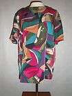 Pretty Womans Alfred Dunner Sz.10 Colorful Artsy Top Career Dress Top