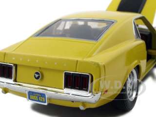 1970 FORD MUSTANG BOSS 429 YELLOW 124 DIECAST MODEL  