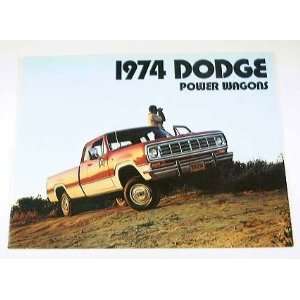  1974 74 DODGE PICKUP Truck Power Wagon BROCHURE W100 W300 
