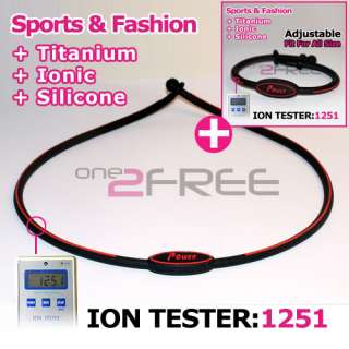 1set Power Titanium Necklace Bracelet Balance Body BW  