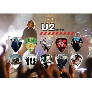  U2 Guitar Pick Display   Premium Celluloid Tribute Set 