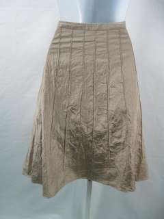 ULI SCHNEIDER Dark Pink Irridescent Silk A Line Skirt 8  