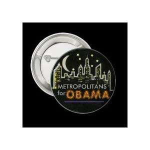  METROPOLITANS for OBAMA Pin BUTTON CAMPAIGN Everything 