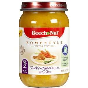 Beech Nut Stage 3 Homestyle Chicken Vegetables & Stars   12 pk  
