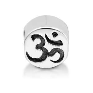  Chuvora Sterling Silver Yoga Om Symbol Bead Charm Fits 