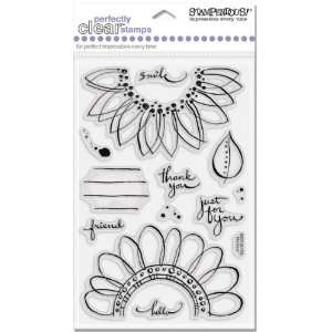  Perfectly Clear Stamps   Sunny Flowers Arts, Crafts & Sewing