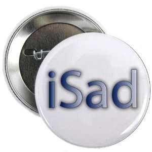 Apple iSad in Cool Blue R.I.P. Steve Jobs 2.25 inch Pinback Button 