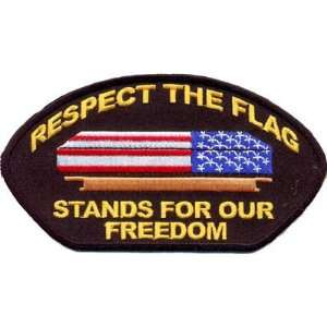  RESPECT THE FLAG STANDS FOR FREEDOM Biker USA CAP Patch 