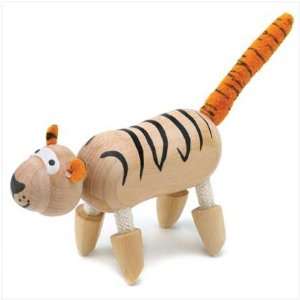  Childs Toy 5 Pack Anamalz Posable Figure Wooden Tiger 