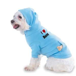 /Heart Boxing Hooded (Hoody) T Shirt with pocket for your Dog or Cat 