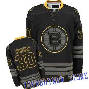 NHL Gear   Tim Thomas #30 Boston Bruins Black Ice Jersey Hockey Jersey 
