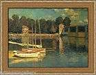 Framed Bridge at Argenteuil Claude Monet Canvas Art
