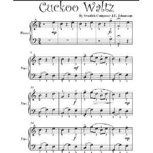    Cuckoo Waltz Johansson Easy Piano Sheet Music J E Johansson Books