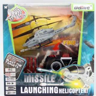 BEST MISSILE LAUNCHING 3.5 CH Remote Control R/C Helicopter NIB u809 