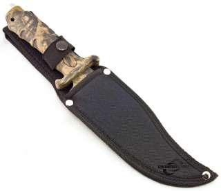   CAMO TACTICAL COMBAT BOWIE HUNTING KNIFE Survival Military Fixed Blade