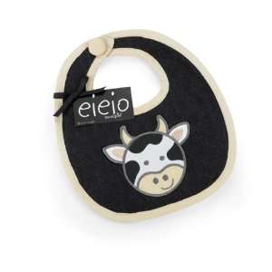  Mud Pie Baby Eieio Decorated Cotton Bib, Cow Baby