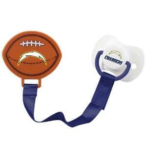  San Diego Chargers Baby Pacifier With Football Design Clip 