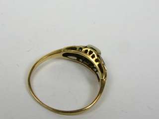   Natural Round Cut Diamond 14k 2 Tone Gold Engagement Ring 1.3g  