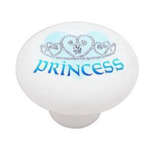 Princess Tiara Crown High Gloss Ceramic Drawer Knob: Home 