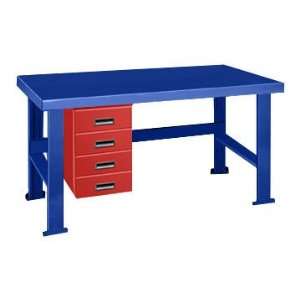  Big Blue Work Bench With Alpha Drawers On The Left Side 