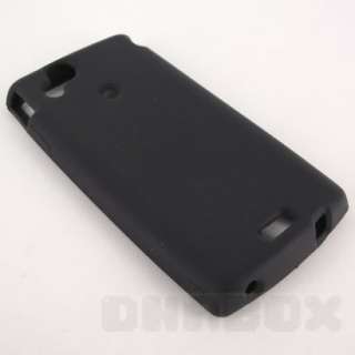 Silicone Cover Case Skin Film For Sony Ericsson Xperia Arc LT15i Black 