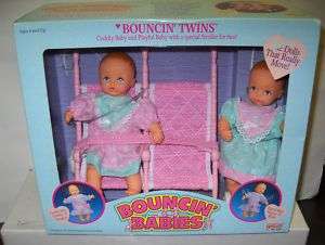 956 NRFB Galoob Bouncin Babies Bouncin Twins Dolls  