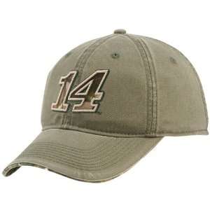  #14 Tony Stewart Military Green Adjustable Hat: Sports 