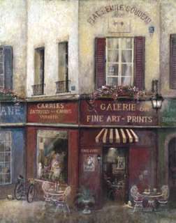 French Art Gallery Antiques Restaurant Street Cafe Shop  