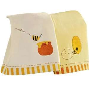  Tag Bizzy Bee 100 Percent Cotton Embroidered Guest Towels 