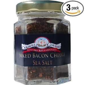 Caravel Gourmet Sea Salt, Smoked Bacon Chipotle, 2 Ounce (Pack of 3 