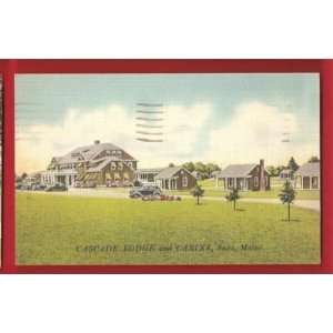   Postcard Vintage Cascade Lodge and Cabins Saco Maine 