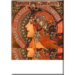  Savonnerie de Bagnolet 11x16 Streched Canvas Art by Mucha 