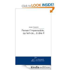   ceà dire? (French Edition) Jean Husson  Kindle Store