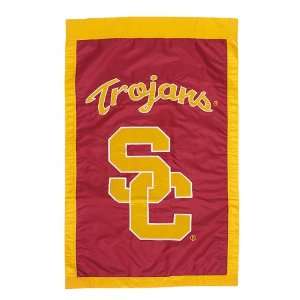   : USC Trojans 28 x 44 Double Sided Applique Flag: Sports & Outdoors