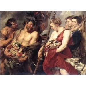   Returning from Hunt: Peter Paul Rubens Hand Painte: Home & Kitchen