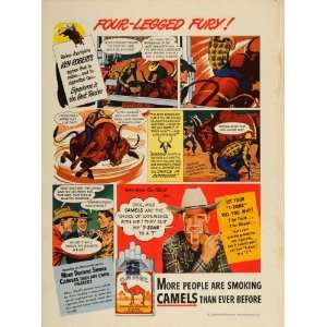   Ad Camel Cigarettes Ken Roberts Rodeo Bull Rider   Original Print Ad