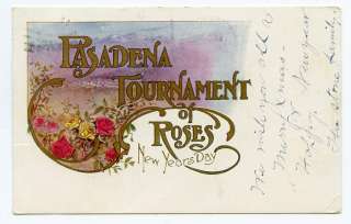 Pasadena CA Tournament of Roses 1905 Colored Postcard. Make multiple 