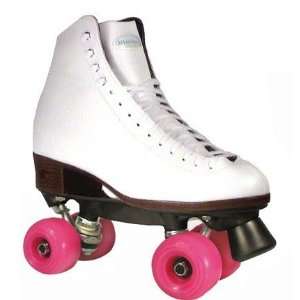   Riedell 110 White Aerobic womens Quad Roller Skates: Sports & Outdoors
