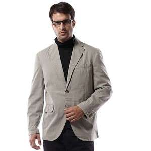 NEW Mens Casual Single Breast 2 Button Cotton Suit Jacket Sport Coat 