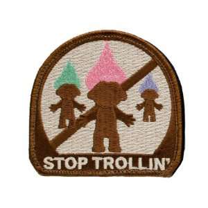  Stop Trollin IFF Velcro Patch (Brown) Sports 