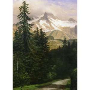  Oil Painting Landscape with Snow Capped Mountains Albert 