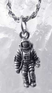 Astronaut Man on Moon outer space Charm Silver pendant  