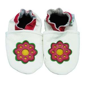  Augusta Baby Flower Sole Leather Baby Shoe (6 12 mo): Baby
