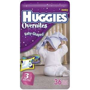  Huggies Overnites Diapers, Size 3, 36 Count: Health 